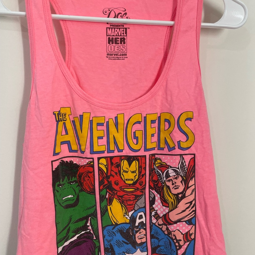 Marvel Heroes Pink Graphic Tee
